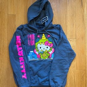 NWT Dark Blue Hello Kitty Kaiju Sanrio Hoodie